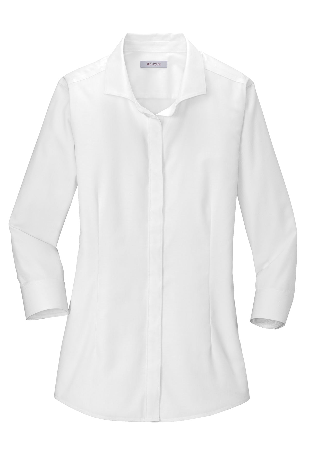 Ladie's 3/4 Sleeve Nailhead Non-Iron Shirt RH690
