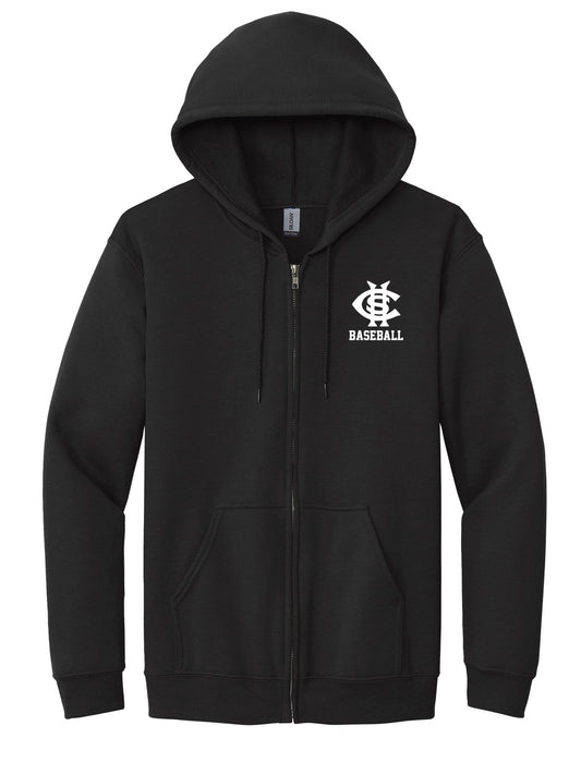 CHS Baseball 50/50 Poly/Cotton Full Zip Fleece Unisex Sweatshirt 18600 2E