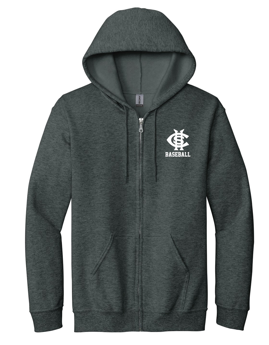 CHS Baseball 50/50 Poly/Cotton Full Zip Fleece Unisex Sweatshirt 18600 2E