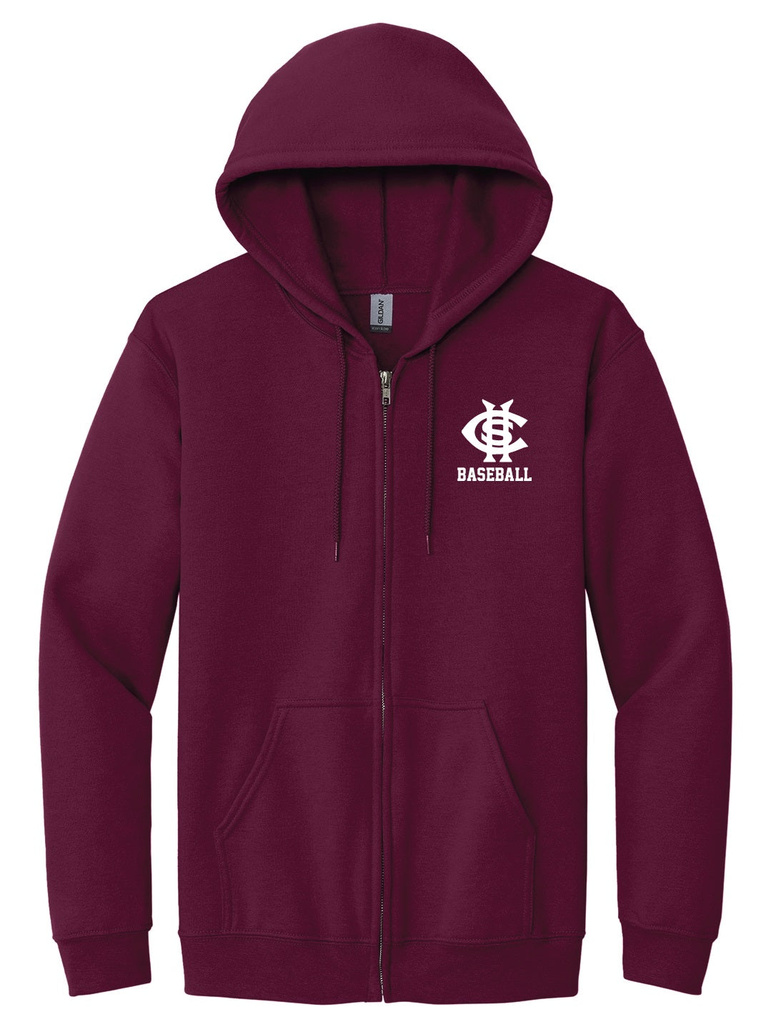 CHS Baseball 50/50 Poly/Cotton Full Zip Fleece Unisex Sweatshirt 18600 2E