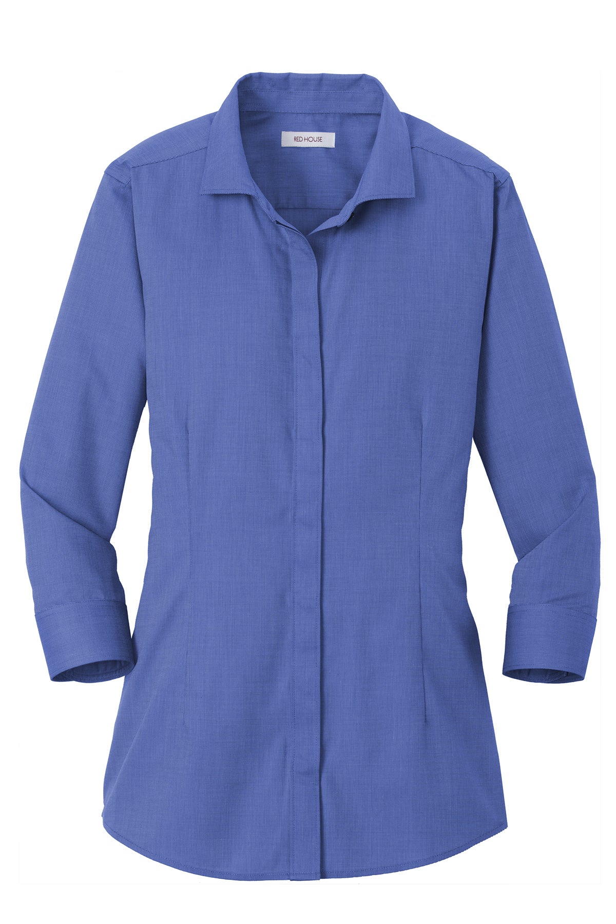 Ladie's 3/4 Sleeve Nailhead Non-Iron Shirt RH690