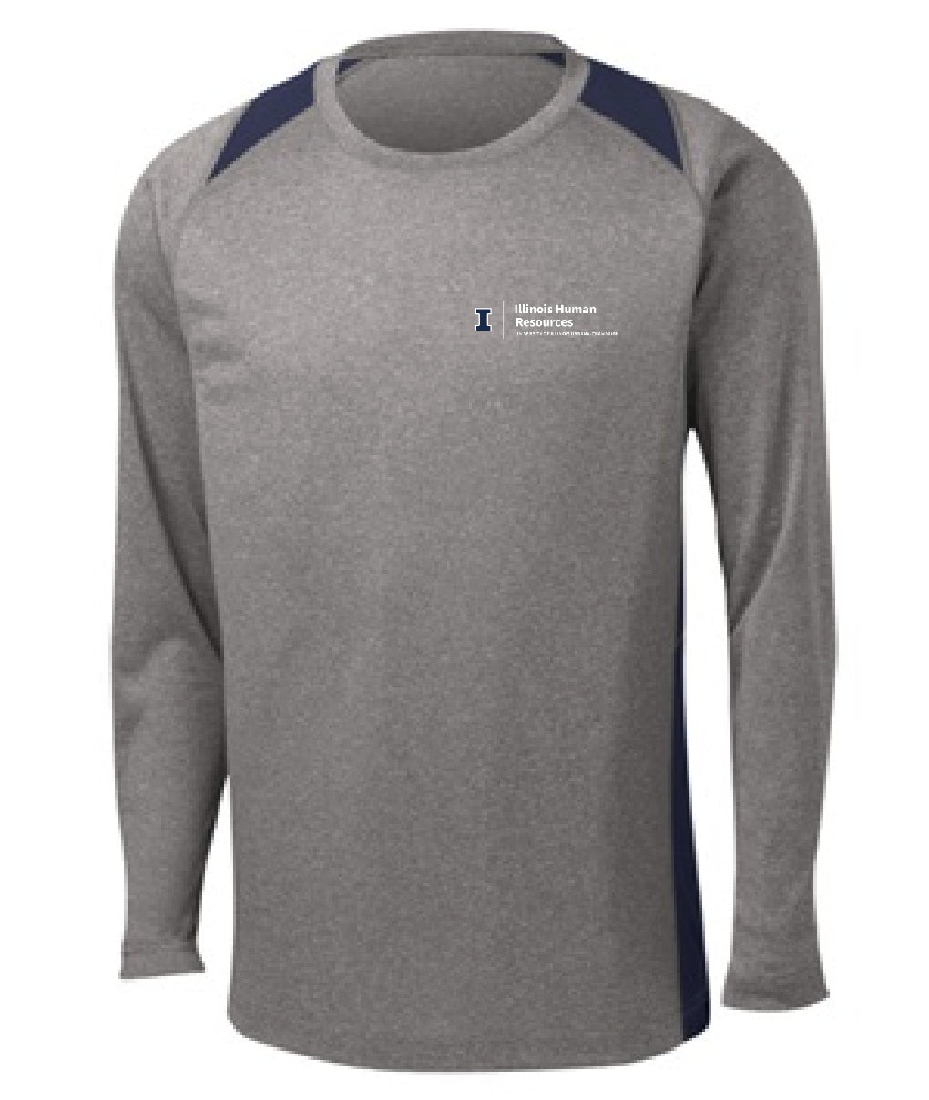 UIHR Long Sleeve Heather Color Block Contender T ST361LS