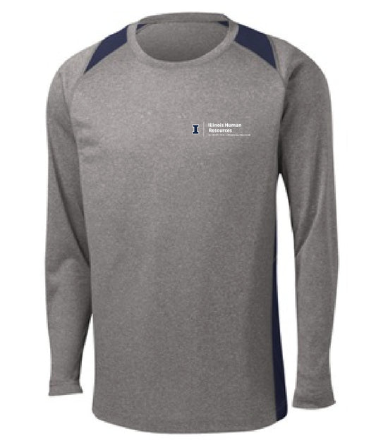 UIHR Long Sleeve Heather Color Block Contender T ST361LS