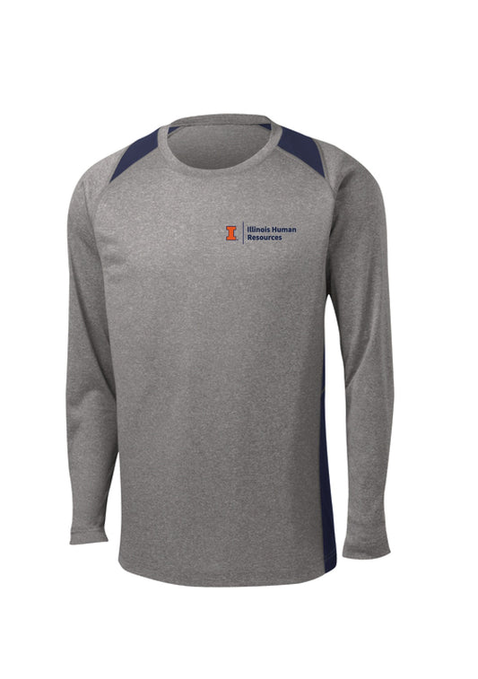 UIHR Long Sleeve Heather Color Block Contender T ST361LS